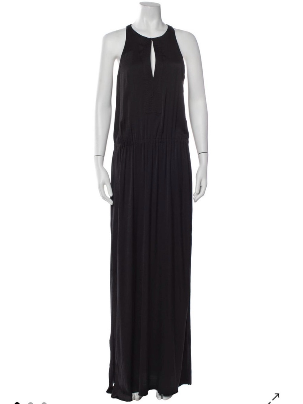 A.L.C. Black Sleeveless Crew Neck Maxi Dress